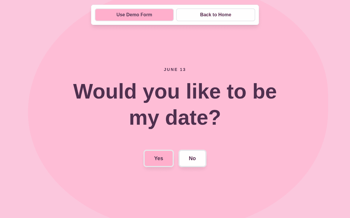 Custom Date Form Builder interface preview